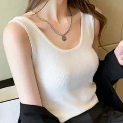 [라일리여성의류] Rly 골지 유넥 민소매 이너웨어 53299207)