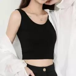 [라일리여성언더웨어] Rly 여성 숏 끈나시 크롭탑 민소매 53299610)