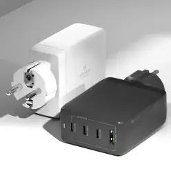 [100W 4포트 고속 충전기] 노트북 휴대폰 멀티 초고속 충전 PD C타입 USB 가정용 어댑터 케이블 30W 65W