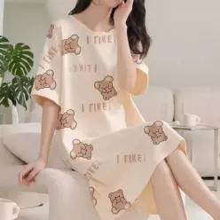 [라일리여성언더웨어] Rly 홈웨어 원피스 잠옷 브라캡 내장 파자마 세트