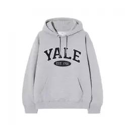 YALE 투톤아치 후드_그레이