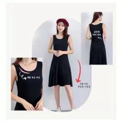 [하프클럽/]모달 프릴 나시 미디 원피스 A라인 데일리 드레스