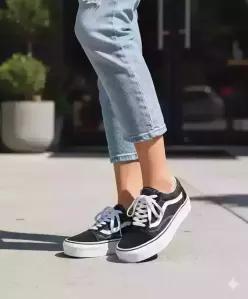 반스 vans 올드스쿨 플랫폼 - 블랙화이트 VN0A3B3UY281