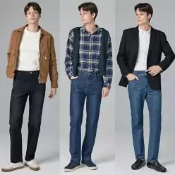 [뱅뱅]25FW 남성 가을 라이크라 스트레이트 데님 3종