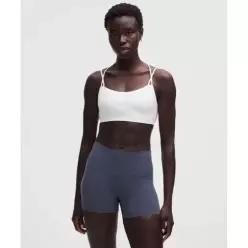 LULULEMON 플렉시플렉스 더블 스트랩 요가 브라 *라이트 서포트, A C컵 WHT 7380467
