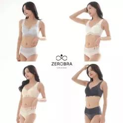 [스트레스 제로] 런칭 69,900원 제로브라 인견 프리컷 브라팬티 4세트