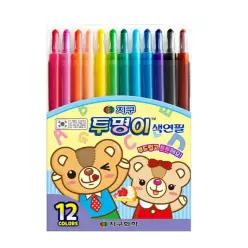 지구화학 투명이 색연필 12색