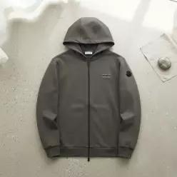 MONCLER 몽클레어 26 로고 코튼 플리스 후리스 집업 후드 8G00010 89AZY 258