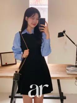 (국내제작) (MADE/미니롱/여름하객룩) 2기장 뷔스티에 핀턱 A라인 나시원피스 뷔스티에원피스 op15632