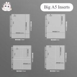 카드바인더 MEET YX 10pcs A5 바인더 리프 슬리브 무산소 포토 카드 보호기 시트 수집품 리필 페이지 폴라로이드 삽입