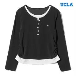 [택가 59000] 여성 UCLA 엠블럼 헨리넥 레이어드 긴팔티(UC9LTC1)