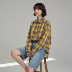 [신상오픈런]데일리 남자 여자 봄 가을 간절기 오버핏 체크 셔츠 포인트 데일리 (53145560)