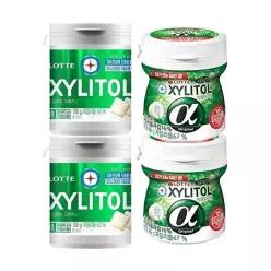 [롯데웰푸드]자일리톨 오리지널 용기 100g x2개+자일리톨 알파 용기 86g x2개