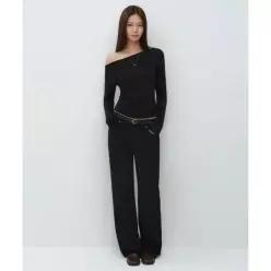 무신사 스탠다드 우먼즈 에센셜 와이드 데님 팬츠 블랙