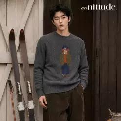 엔니튜드 26FW 울100 인타샤 니트 남성용