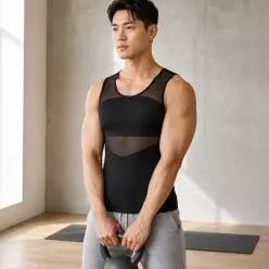 [라일리의류] Rly 남자 압박 보정 나시 뱃살 복부 가슴 여유증