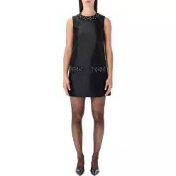 주얼 장식 태피터 미니 원피스 AW25061SB BLACK