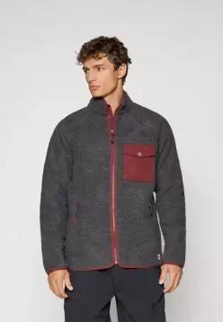 FJALL RAVEN 피엘라벤 바르다그 파이얼 플리스 M - 재킷 다크 그레이/마룬 7079274