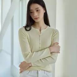 M12 26F W 울 블렌드 헨리넥 니트 풀오버 3종