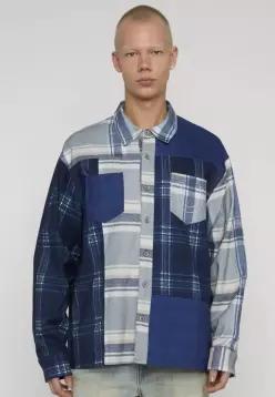 True Religion 트루 종교 프린트 - 셔츠 인디고 체크 7905763
