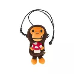 BAPE 베이프 베이비 마일로 플러시 모바일 백 브라운