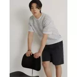 [빈폴] [26SS 30%OFF] 젠틀테크 캐주얼 핀스트라이프 라운드 니트 라이트 그레이 (BC6551C902)