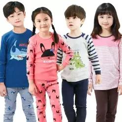 국산 9부 면스판 30수 후라이스 순면 긴팔 내의 상하세트 아동 주니어 어린이 실내복