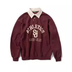 슈퍼서브 SUPERSUB 럭비 클럽 카라 스웨트셔츠 - 버건디