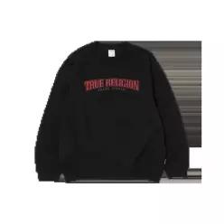 TRUE RELIGION 트루릴젼 아치 로고 크루넥 블랙 116069835 TR CR12DFBK