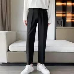 [하프클럽/]남성 직장인 일자 바지 슬림 정장 와이드 슬랙스 팬츠