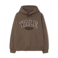 YALE 투톤아치 후드_브라운