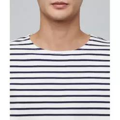무신사 스탠다드 MUSINSA STANDARD 스트라이프 보트 넥 긴소매 티셔츠 [아이보리