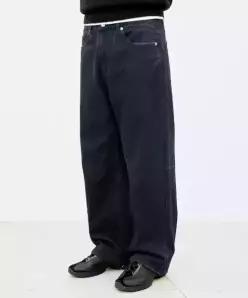 수아레 suare 어플라이드 데님 팬츠 나이트 블루