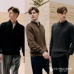 유에스피에이 [단품][U.S POLO ASSN.] 하프집업 니트 1종 남성