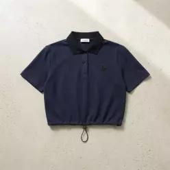 MONCLER 몽클레어 26 크롭 코튼 피케 카라 폴로 셔츠 8A00005 89A16 77B 빅 로고 패