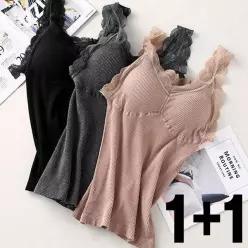 마이핏 1+1 소프트 골지 브라탑 캡나시 노와이어 일체형 빅사이즈 S-XXL1416763