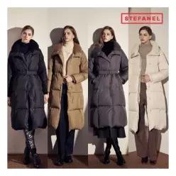 스테파넬 25FW 니트 레이어드 롱다운 107435