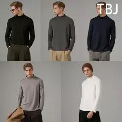 O  26FW 남성 기모 모크넥 티셔츠 5종