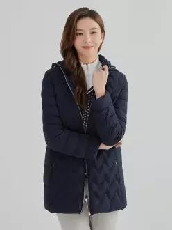 올포유 [모델착장] 여성 후드 탈부착 핫멜팅 구스 다운 점퍼 AWDJL9361-915_G