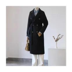 바바라옷장 240051 - 울100 스티치 핸드메이드 롱코트 브랜드공정 겨울코트 울코트 여성겨울코트 핸드메이