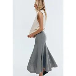 정품발송 HM 브랜드관 플레어 스커트 그레이 1305166001 353748