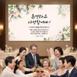 [갓샵] 환갑 칠순 팔순 잔치 부모님 생신 생일 축하 현수막 이벤트 5종 고희연 회갑 회갑연 플랜카드 150X9