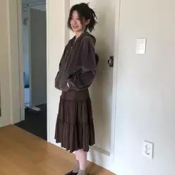 [메이비베이비] Luvet Skirt (2colors)