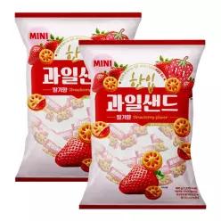 개별포장 한입 과일샌드 딸기향 300g x2개