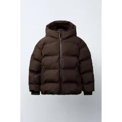 국내배송 ZARA 자라 주니어 키즈 워터 프루프 라벨 패딩 코트 브라운 5992770700 1508067