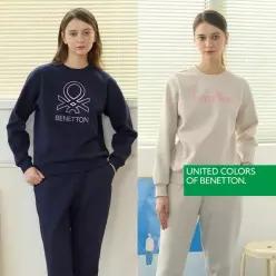 BENETTON 로고 여성 셋업 4종(상의2종+하의2종)
