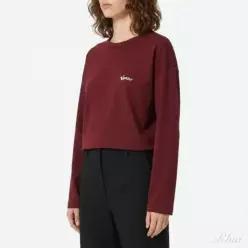 겐조 여성 에펠 타워 디자인 롱 슬리브 티셔츠 상의 K266AWTE03RDX