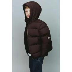 국내배송 ZARA 자라 주니어 키즈 워터 프루프 라벨 패딩 코트 브라운 5992770700 1508058