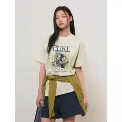 [매장정품] GENERAL IDEA WOMAN 푸드마켓 아트웍 반팔티 [SAGE MINT] / GF2LTS541