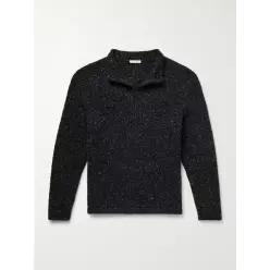26 FW 더로우 26SS 차콜 쿠스코 캐시미어 블렌드 부클레 하프 집업 스웨터 TP571